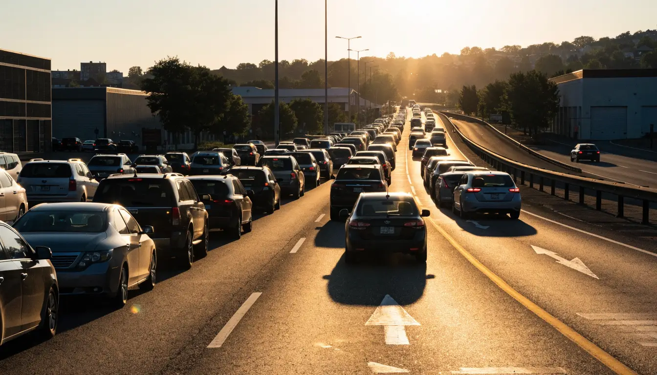 Van Buren Boulevard through the La Sierra west side — a Riverside commute arterial
